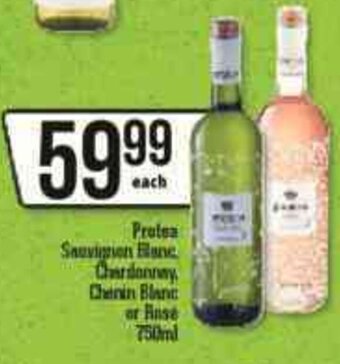 Spar Tops Protea Sauvignon Blanc, Chardonnay, Chenin Blanc or Rose 750ml offer