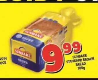 Usave Sunbake Standard Brown Bread 700g offer