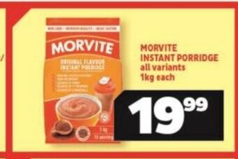 Usave Morvite Instant Porridge All Variants 1kg each offer