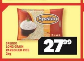 Usave Spekko Long Grain Parboiled Rice 2kg offer