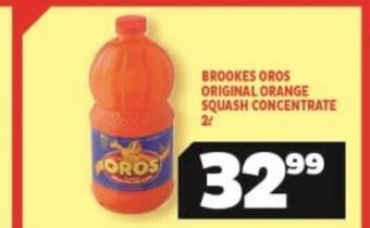 Usave Brookes Oros Original Orange Squash Concentrate 2L offer