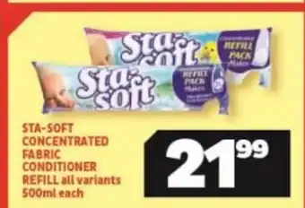 Usave Sta-Soft Concentrated Fabric Refill All Variants 500ml each offer
