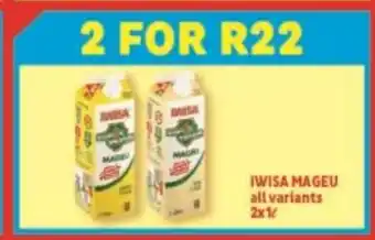 Usave Iwisa Mague All Variants 2x1L offer