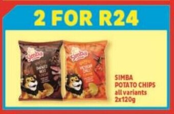 Usave Simba Potato Chips All Variants 2x120g offer