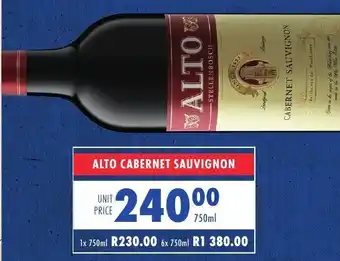 Ultra Liquors Alto Cabernet Sauvignon offer