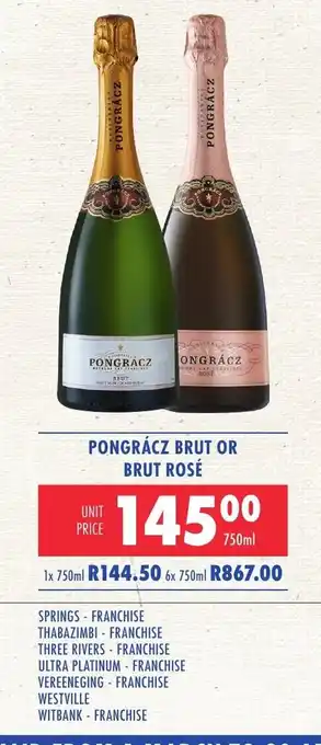 Ultra Liquors Pongracz Brut or Brut Rose offer