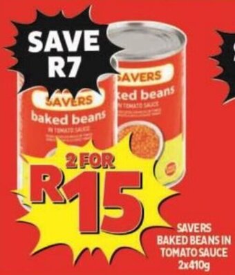 Usave Savers Baked Beans In Tomato Sauce 2x410g offer