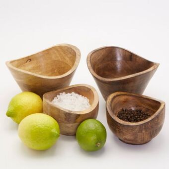 Whitehouse Terra mango wood small curved bowl - light offer