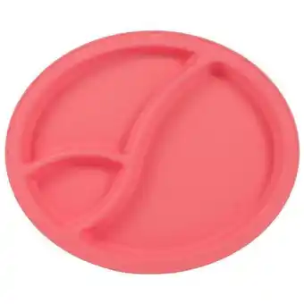 Lumoss 4pk picnic plate with divisions coral