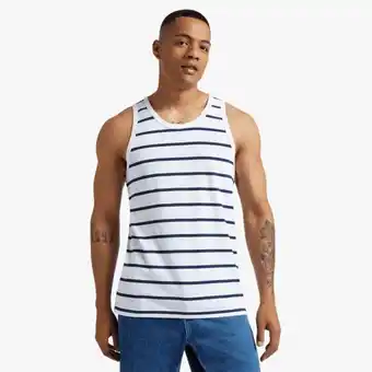Markham Mkm navy/white horizontal stripe vest offer
