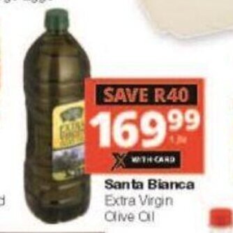 Checkers Santa Bianca Extra Virgin Olive Oil offer