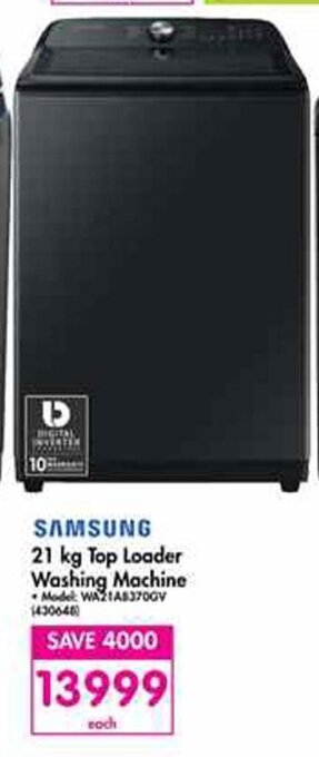 Makro Samsung 21 kg Top Loader Washing Machine offer