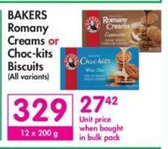 Makro Bakers Romany Creams or Choc-kits Biscuits offer