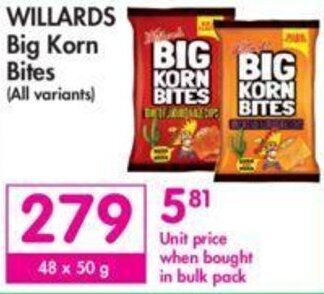 Makro Willards Big Korn Bites offer