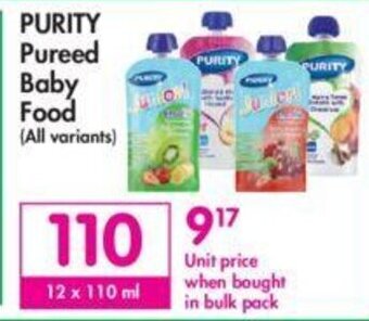 Purity Pureed Baby Food