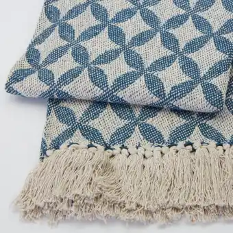 Cotton club moroccan throw - teal