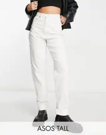 Asos Asos design tall high waist mom jean in ecru offer