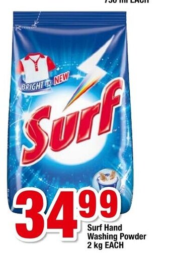 OK Foods Surf Hand Washing Powder 2kg each offer