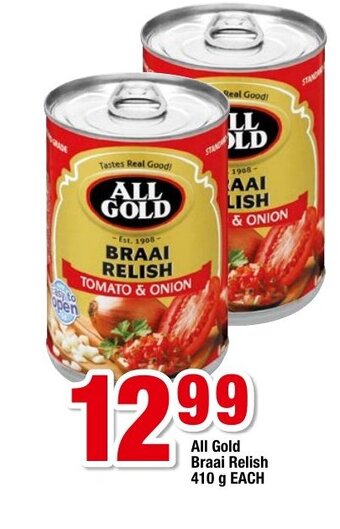 All Gold Braai Relish 410g each