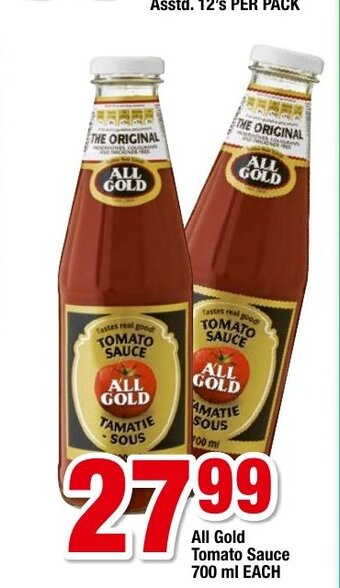 OK Foods All Gold Tomato Sauce 700ml each offer