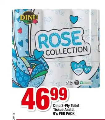 OK Foods Dinu 2-Ply Toilet Tissue Asstd. 9's per pack offer