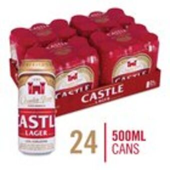 Castle lager can 500ml x 24