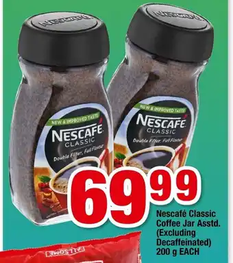 OK Foods Nescafe Classic Coffee Jar Asstd. 200g each offer