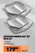 Midas Autogear rubber mat set with lip ma25gy offer
