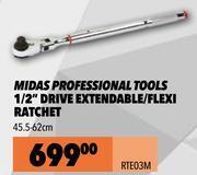 Midas Midas professional tools 1/2" drive extendable/flexi ratchet rte03m offer