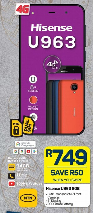 Pick n Pay Hisense U963 8GB offer