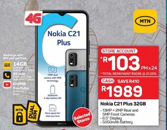 Pick n Pay Nokia C21 Plus 32GB offer