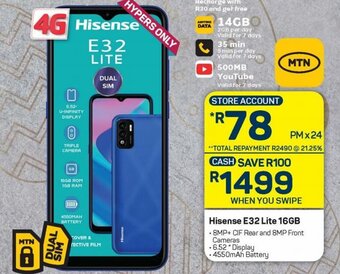 Pick n Pay Hisense E32 Lite 16GB offer