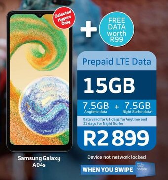 Pick n Pay Samsung Galaxy A04s offer