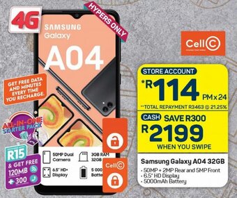 Pick n Pay Samsung Galaxy A04 32GB offer