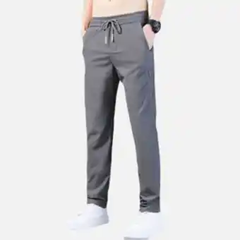 Fashion clothing men's fashion breathable casual pants - dark gray