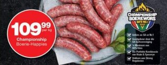 Checkers Championship Boerie-Happies offer