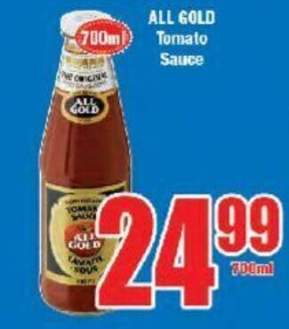 Boxer All Gold Tomato Sauce 700ml offer