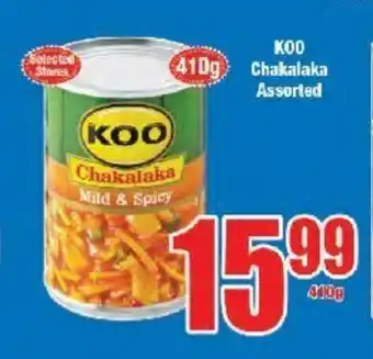 Boxer Koo Chakalaka Assorted 410g offer