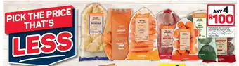 Pick n Pay PnP Onions 2kg, NoName™ Beetroot 3kg, Carrots 3kg, Sweet Potatoes 2kg, Potatoes 2kg, Tomatoes 1.5kg or Gem Squash 2kg offer