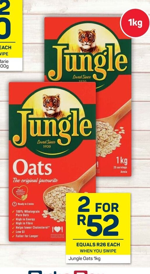 Jungle Oats 1kg offer at Pick n Pay
