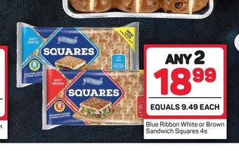 Pick n Pay Blue Ribbon White or Brown Sandwich Squares 4s offer