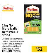 Builders Warehouse Pattex no more nails removable strips-2kg offer