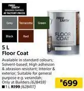 Builders Warehouse Fired earth 5l floor coat offer