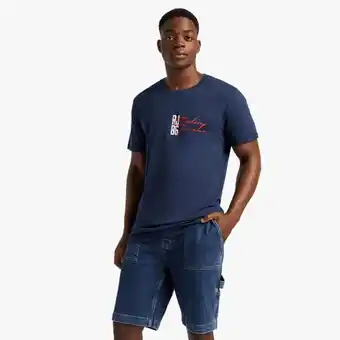 Markham Rj blue regular fit denim carpenter short offer
