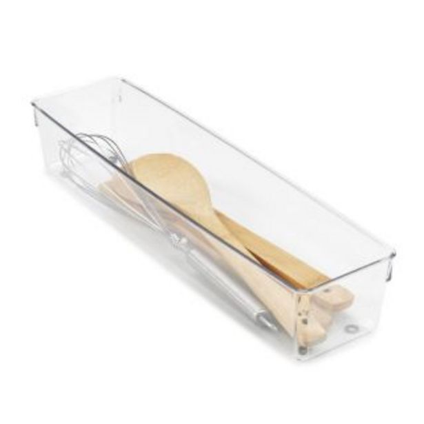 Drawer organiser, clear, 400mm x 100mm x 78mm offer at Gelmar