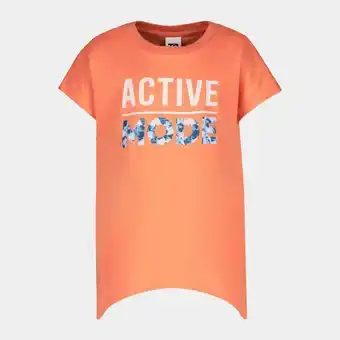 Girls ts graphic bright coral cotton tee