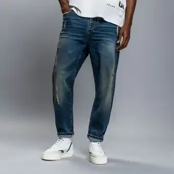 Union-dnm tapered selvedge dirty wash jeans