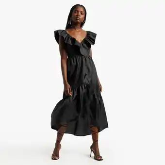 The FIX Women's black taffeta tiered dress offer