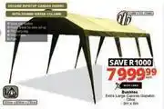 Bushtec extra large canvas gazebo olive 3m x 6m-each