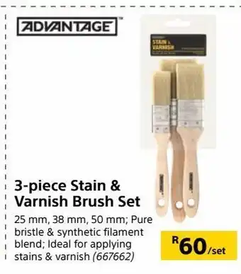 3-piece stain & varnish brush set